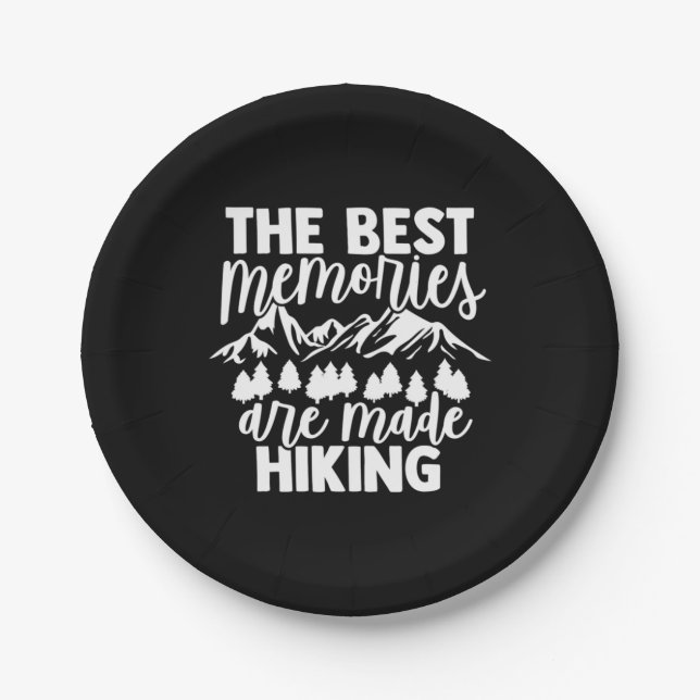 Die besten Erinnerungen sind Wandern Pappteller (Vorderseite)