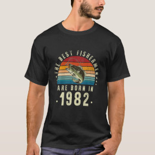 Die besten Fischer sind 1982 Geboren,Vintag 40. B T-Shirt
