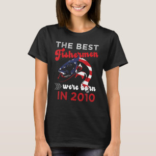 Die besten Fischer wurden 2010 geboren Spaß 12 Geb T-Shirt