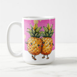 Die besten Freunde Ananas Kawaii Ananas Niedlich P Kaffeetasse