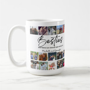 Die besten Freunde   Besties Foto Collage Kaffeetasse