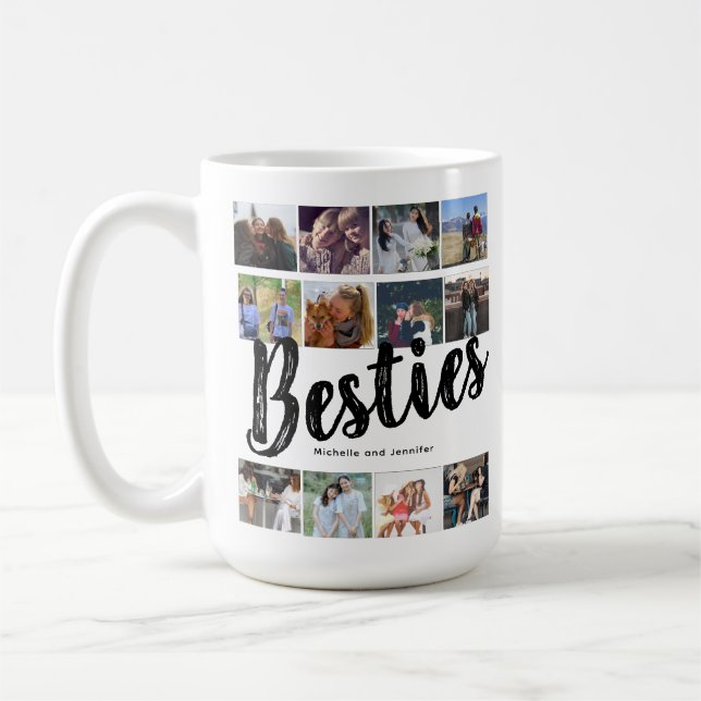 Die besten Freunde | Besties Foto Collage Kaffeetasse (Links)