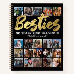 Die besten Freunde   Besties Foto Collage Notebook Notizbuch