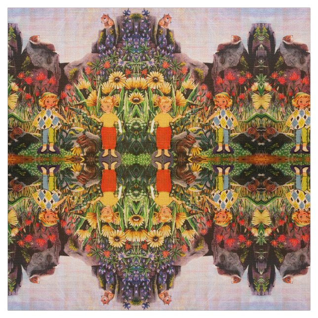 Die besten Freunde besuchen "Ms. Elizabeth" Stoff (Muster)