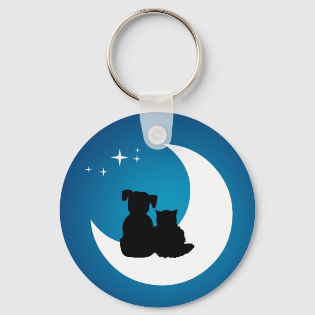 Die besten Freunde - Cat and Dog Schlüsselanhänger (Vorderseite)