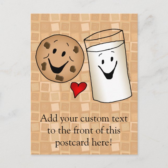 Die besten Freunde, Cookies Liebe Milch Postkarte (Vorderseite)