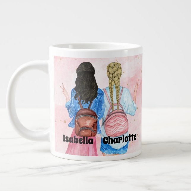 Die besten Freunde der Personalisierten Kaffee-Tas Jumbo-Tasse (Links)