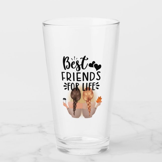 Die besten Freunde des Lebens Glas (Vorderseite)