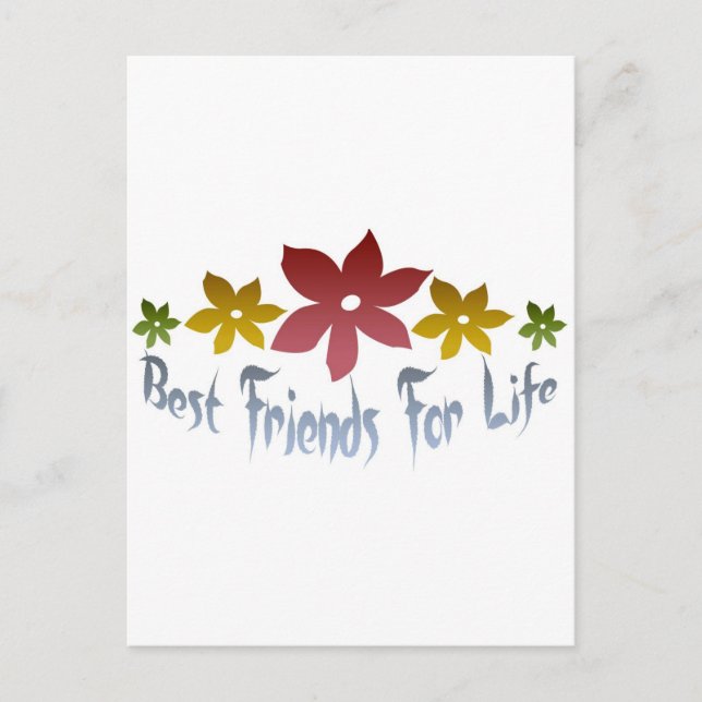 Die besten Freunde des Lebens Postkarte (Vorderseite)