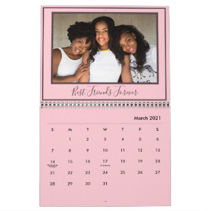 Die besten Freunde des neuen, rosa Fotos Kalender