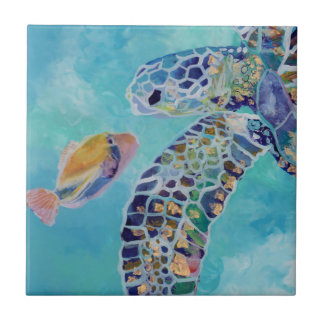 Die besten Freunde, die Turtle und Humu Fische Fliese