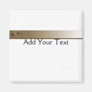 Die besten Freunde Dog Paw und Hand Print in Sand Magnet