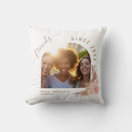 Die besten Freunde Foto Pampas Rose Gold Rosa Blum Kissen