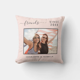 Die besten Freunde Foto Rosa Rosa Goldnamen Jahr Kissen