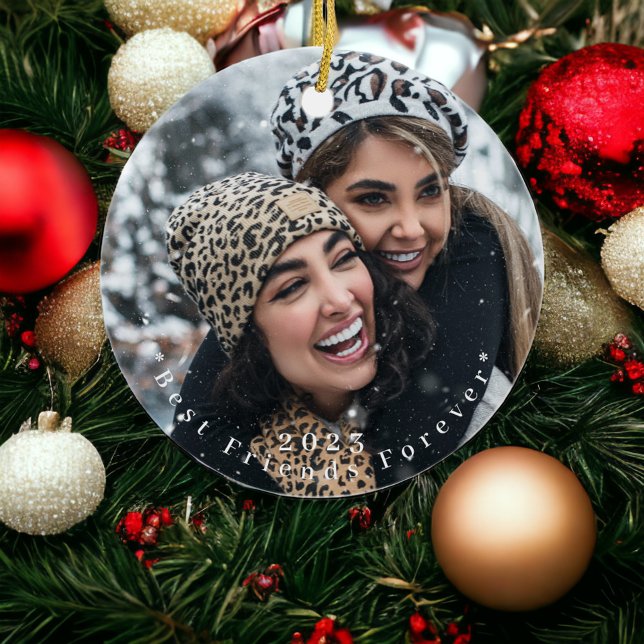 Die besten Freunde für das Weihnachts-Foto Jahr Keramik Ornament (Von Creator hochgeladen)