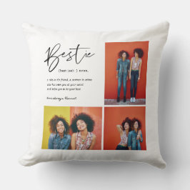 Die besten Freunde für immer | 3 Foto Collage Gesc Kissen