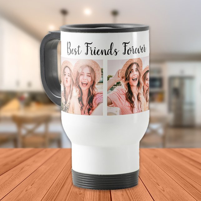 Die besten Freunde für immer 3 Fotos Reisebecher ("Best friends forever" travel mug)