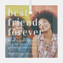 Die besten Freunde für immer | Angebot und Foto Ornament Aus Glas