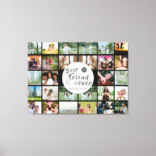 Die besten Freunde für immer Custom 28-Foto Collag Leinwanddruck