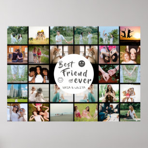 Die besten Freunde für immer Custom 28-Foto Collag Poster