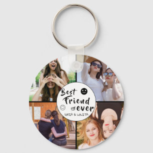 Die besten Freunde für immer - Custom 4-Foto Colla Schlüsselanhänger