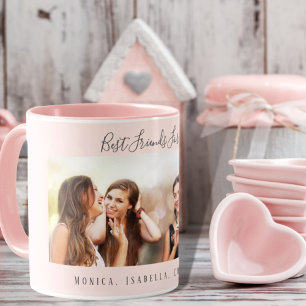 Die besten Freunde für immer Foto-Namen rot Rosa Tasse