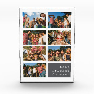 Die besten Freunde für immer graue Collage Fotoblock