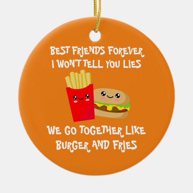 Die besten Freunde für immer Keramik Ornament (Vorne)