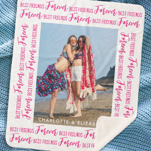 Die besten Freunde für immer Modernes Trendy Pink Sherpadecke