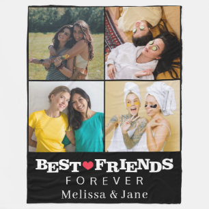 Die besten Freunde für immer niedlichen 4 Fotos Co Fleecedecke