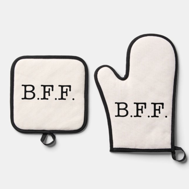 Die besten Freunde für immer Ofenhandschuh & Topflappen-Set (Vorderseite)