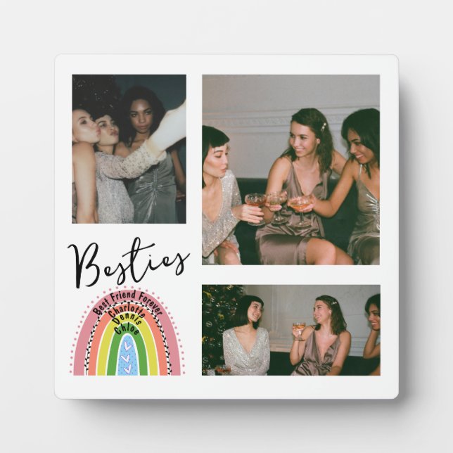 Die besten Freunde für immer: Regenbogenfoto Colla Fotoplatte (Vorderseite)