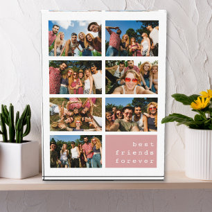 Die besten Freunde für immer rosa Collage Fotoblock