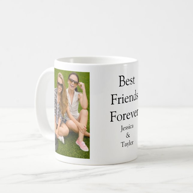 Die besten Freunde für immer zwei Fotos Kaffeetasse (Vorderseite Links)