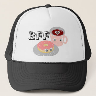 Die besten Freunde für Kawaii Kaffee und Donut BES Truckerkappe