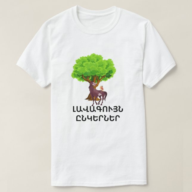 Die besten Freunde im Armenischen Pferd und einem  T-Shirt (Design vorne)