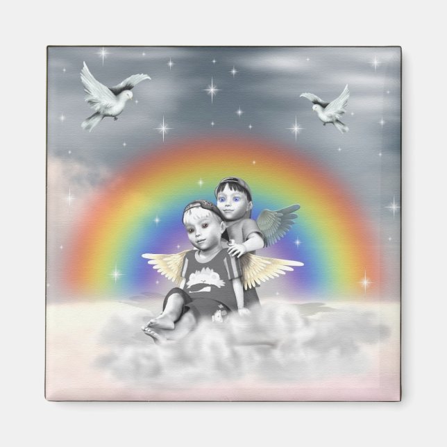 Die besten Freunde im Himmel Magnet (Vorne)