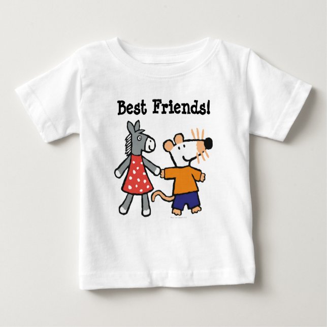 Die besten Freunde Maisy und Dotty Hold Hands Baby T-shirt (Vorderseite)