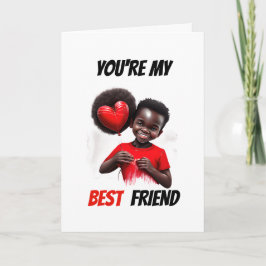 Die besten Freunde melanin kleiner Junge Valentine Feiertagskarte