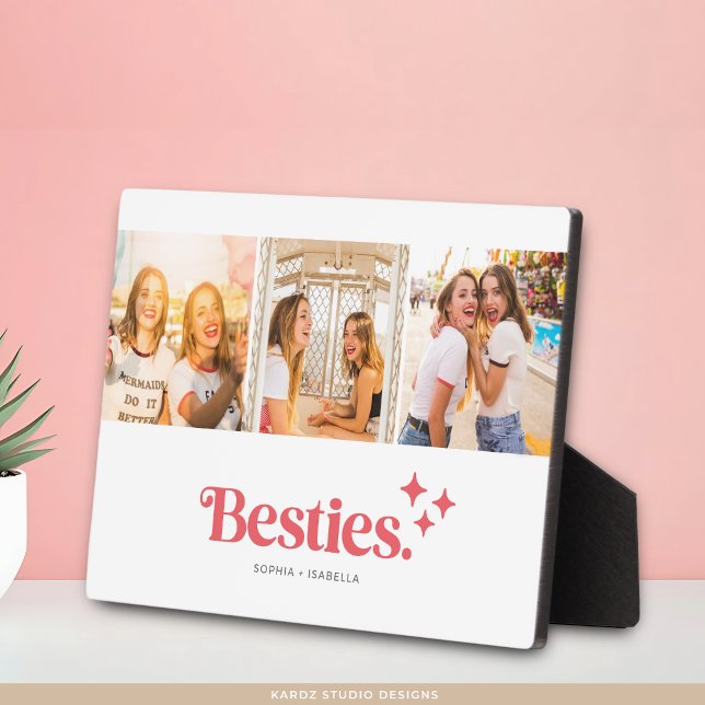 Die besten Freunde Moderne Foto Collage Plaque Fotoplatte (Photo plaque shown in 5x7 inches.)