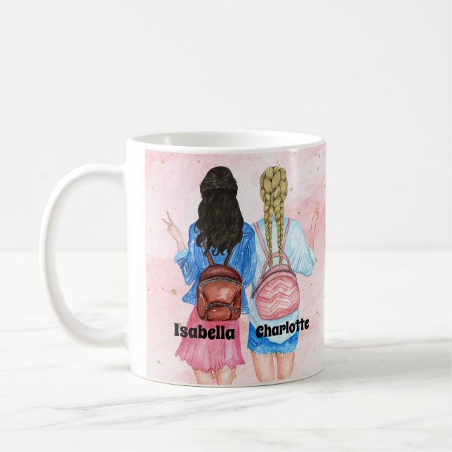 Die besten Freunde Personalisiert Kaffeetasse (Links)