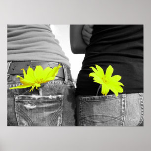 Die besten Freunde Poster Black & White