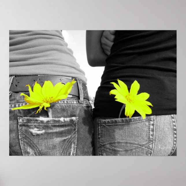 Die besten Freunde Poster Black & White (Vorne)