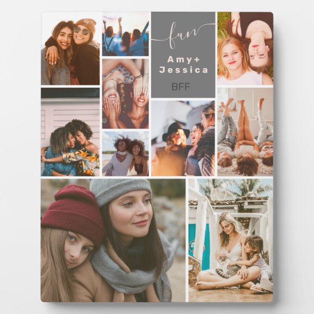 Die besten Freunde rosa beste Freundin Skript 10 F Fotoplatte (Vorderseite)