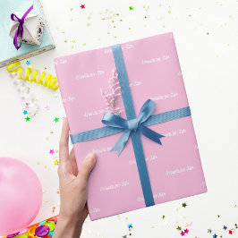 Die besten Freunde rosa pastellweiße Schrift Geschenkpapier