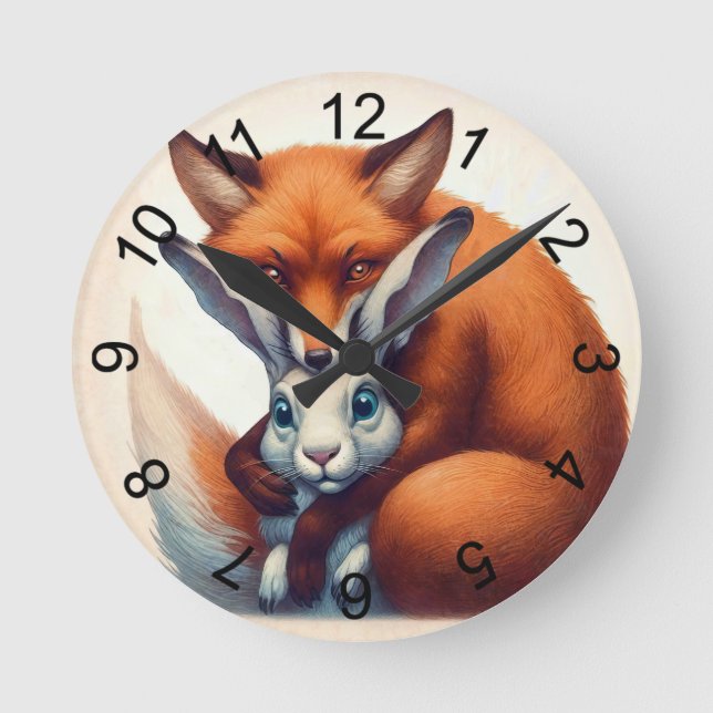 Die besten Freunde Runde Wanduhr (Vorderseite)