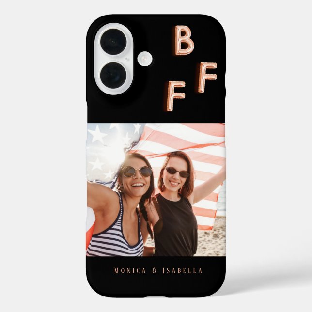 Die besten Freunde Schwarze Rose Gold Foto bestich Case-Mate iPhone Hülle (Rückseite)