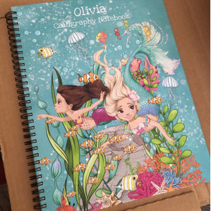 Die besten Freunde unter der Meerjungfrauenkalligr Notizbuch