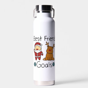 Die besten Freunde Weihnachtsmann und Rentier - We Trinkflasche