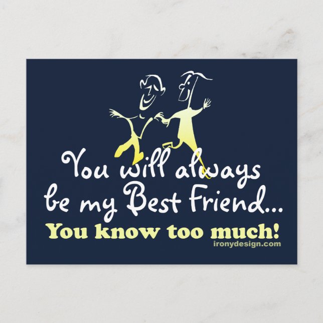Die besten Freunde wissen Postkarte (Vorderseite)